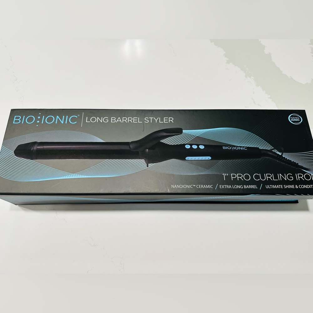 VIRAL Bio Ionic 1” Pro Curling Iron (extra long barrel) 👩‍🦱